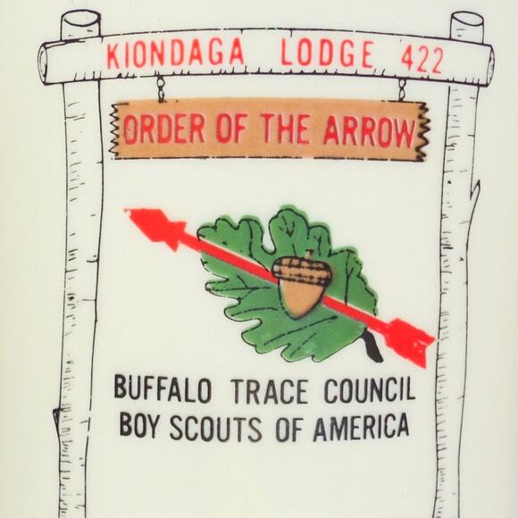 Vintage Boy Scouts of America BSA Kiondaga Lodge 422 Buffalo Trace Gold Rim Mug - Picture 2 of 8